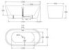 BelBagno BB71-1600-W0 Отдельностоящая акриловая ванна в комплекте со сливом (донным клапаном), 160x75, цвет: белый