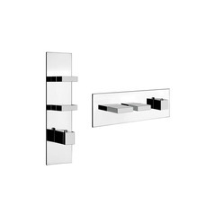Gessi Rettangolo 43024#031 Встраиваемый термостат, подключение на 3/4”, с 2мя независимыми выходами(внешние части), цвет: хром фото