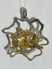 Лев Л (кулон из серебра)