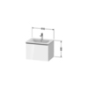 Duravit D-Neo DE426101616 Тумбочка подвесная, 440x610x462, 1 ящик, цвет: Black Oak