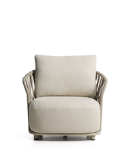 Уличное кресло Osani из алюминия цвета экрю и веревки цвета таупе