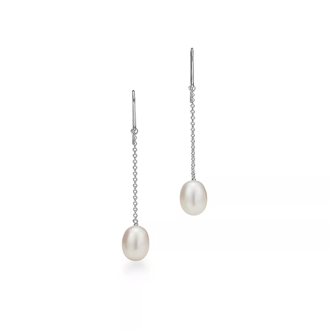 Серьги из серебра 925 с жемчугом, Tiffany 💠 Pearls by the Yard
