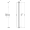 Gessi 316 54042#707 Штанга для душа, цвет: brushed black metal pvd