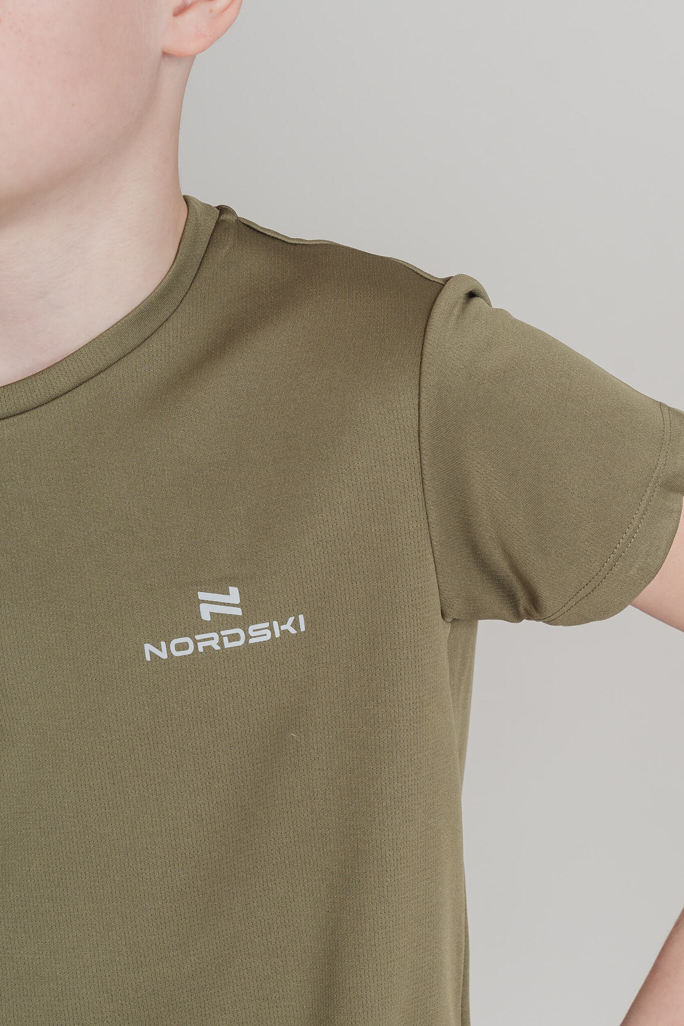 Детская спортивная футболка Nordski Jr Run olive - 12