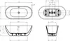 BelBagno Uno BB701-1600-730-K Отдельностоящая акриловая ванна в комплекте со сливом-переливом и донным клапаном, 160x73, цвет: белый