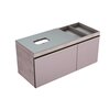 Geberit Citterio 500.564.JI.1 Тумба для раковины 118.4x54.3x50.4см, бежевый / глянцевое стекло, светлый дуб / меламин, структура дерева