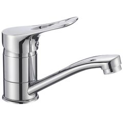 Смеситель для раковины, РМС, корот изл, с картриджем, хром, SL120-004-15