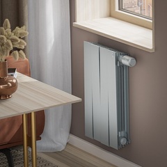 RoyalThermo PianoForte 500 VR80 Silver Satin, 10 секций - радиатор с подключением нижним правым