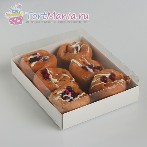Коробочка с прозрачной крышкой 16х13х3 см