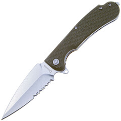 Фото Складной нож Daggerr Urban 2 Olive SW Serrated, сталь 8Cr14MoV, рукоять FRN