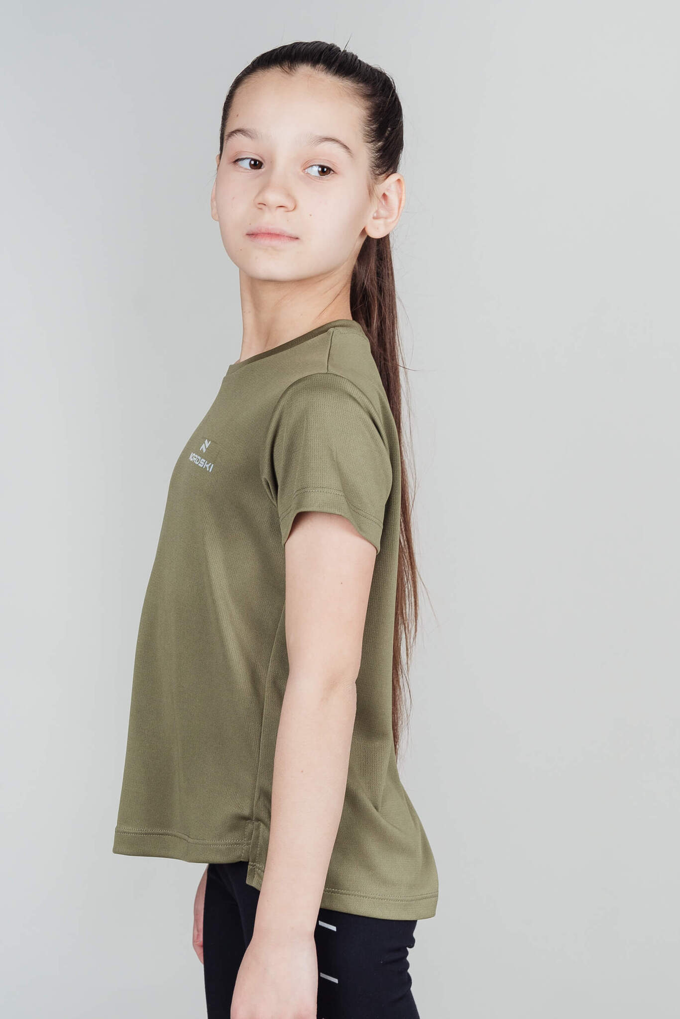 Детская спортивная футболка Nordski Jr Run olive - 5