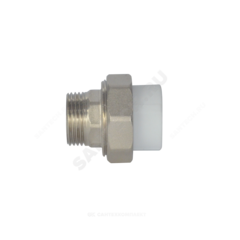 Муфта PP-R комбинированная разъемная белая Дн 20х1/2" НР VALFEX 10156015