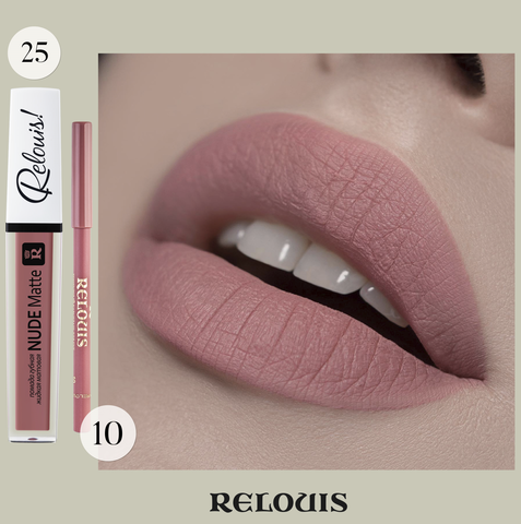 RELOUIS Помада губная жидкая матовая Nude Matte тон:25 — фото 5