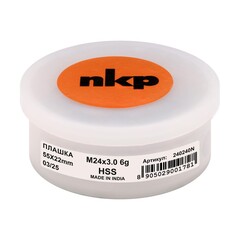 Плашка М24х3,0 DINEN22568 HSS 6g 55х22мм NKP 240240N