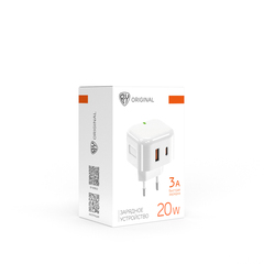 Сетевое зарядное устройство Corner USB-C/USB-A, 20Вт BY
