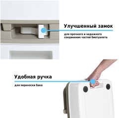 Биотуалет Lupmex 79112P 12л с индикатором с пробниками гранул