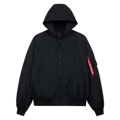 Бомбер Alpha Industries Logo L-2B Hooded Hunter Black (Черный)