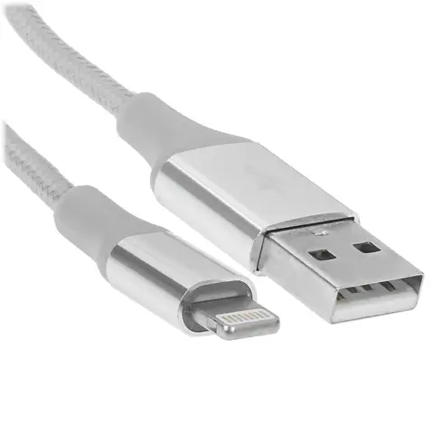 Кабель TTEC AlumiCable Lightning USB подзарядка и передача данных, 1,2м, серебристый
