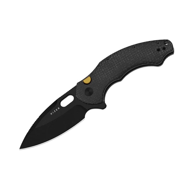 Складной нож Kizer Roach XL, сталь Sandvik 14C28N, рукоять микарта, черный