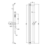 Gessi 316 54044#239 Штанга в комплекте с душевой лейкой с легкой очисткой, шланг 1,50 м, цвет: steel brushed
