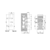 Gessi Rettangolo 43024#299 Встраиваемый термостат, подключение на 3/4”, с 2мя независимыми выходами(внешние части), цвет: черный