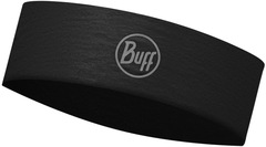 Узкая спортивная повязка на голову Buff Headband Slim CoolNet R-Solid Black - 2