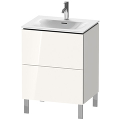 Duravit L-Cube LC659502222 Тумба напольная под раковину, 2 ящика, 704x620x481мм, цвет White High Gloss фото