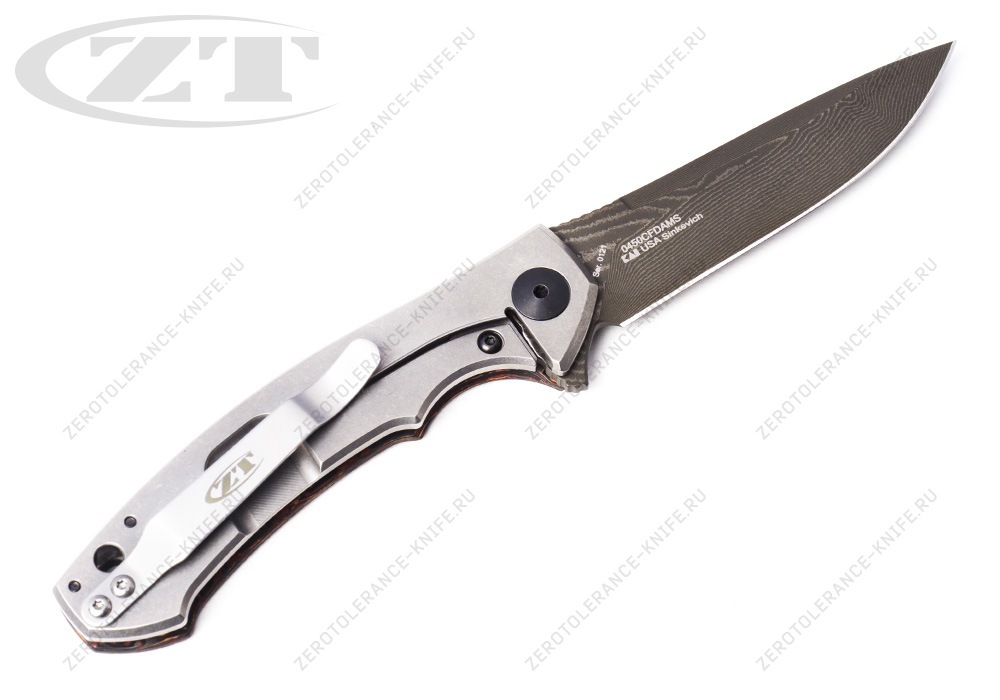 Нож Zero Tolerance 0450CFDAMS Small Sinkevich Damascus - фотография 