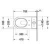 Duravit Starck 3 2141090000 Унитаз моноблок 705х370 мм, с отдельным бачком (не вкл. бачок), слив универсальный , вкл крепления, цвет белый