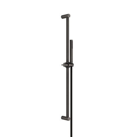 Gessi 316 54044#707 Штанга в комплекте с душевой лейкой с легкой очисткой, шланг 1,50 м, цвет: brushed black metal pvd