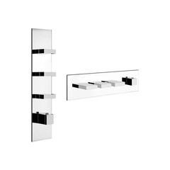 Gessi Rettangolo 43026#031 Встраиваемый термостат, подключение на 3/4”, с 3мя независимыми выходами(внешние части), цвет: хром фото
