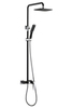 Boheme Venturo 378-B Душевая система со смесителем и изливом, цвет: чёрный, хром