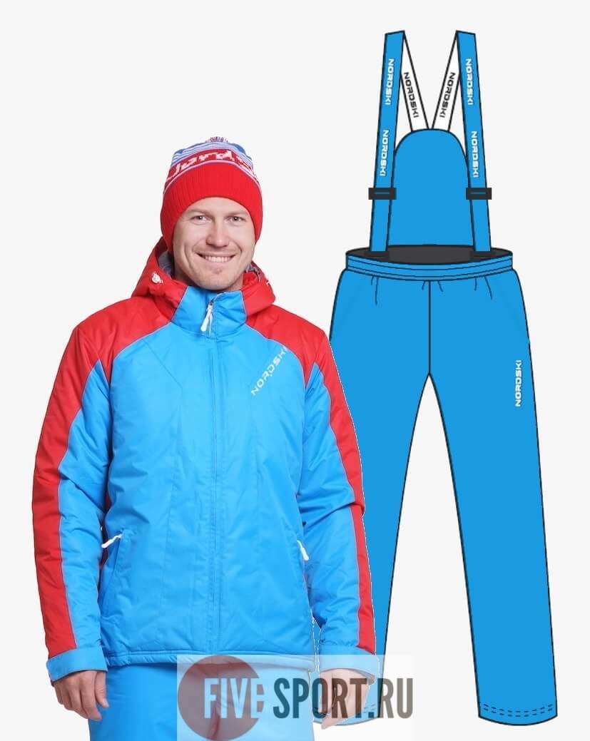 Nordski Jr National прогулочный лыжный костюм детский blue