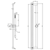 Gessi 316 54044#707 Штанга в комплекте с душевой лейкой с легкой очисткой, шланг 1,50 м, цвет: brushed black metal pvd