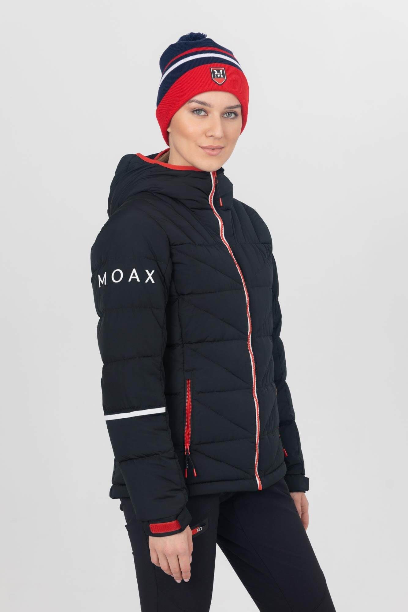 Женский теплый пуховик Moax Club Team черный - 2