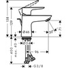 Hansgrohe Talis E 71700000 Смеситель для раковины однорычажный с донным клапаном
