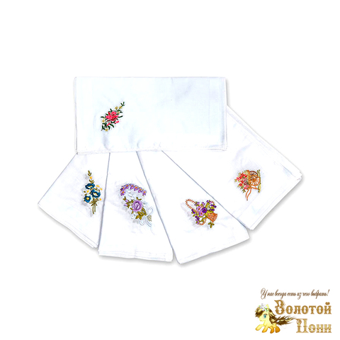 Платок носовой женский вышивка (28х28) 191203-PL1004