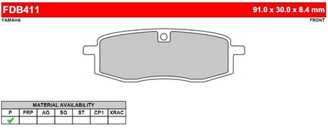FDB411DX Тормозные колодки дисковые MOTO, блистер 2 шт