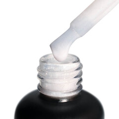 Crystal base Milk PNB/Молочный оттенок базы, светоотражающий с шиммерными частицами