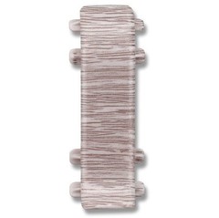 Соединитель для плинтуса ПВХ Ideal Комфорт К55-С 215 Дуб Снежный 1 штука