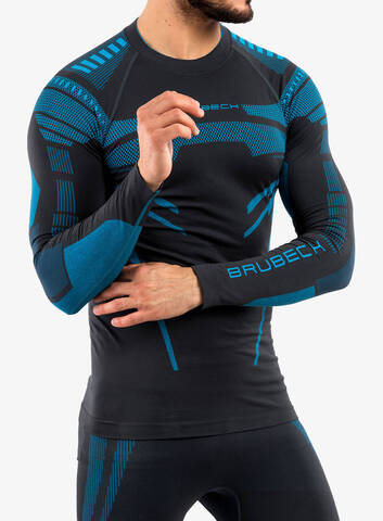 Мужской комплект термобелья Brubeck Dry graphite-blue
