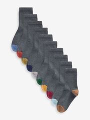 Носки хлопковые для мальчика Next T76-344, 10 шт., Серый
