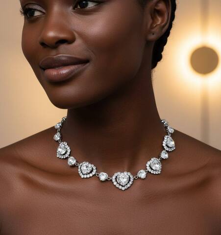 Колье-чокер ALEXANDRA RICH с сердечками