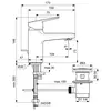 Ideal Standard Ceraplan BD214AA Смеситель H75 для раковины с металлическим донным клапаном