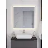 BelBagno SPC-GRT-800-800-LED-3000K-TCH-WARM Зеркало с встроенным светильником, сенсорным выключателем и подогревом, 12V, 220-240V, 800x30x800