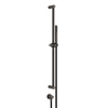 Gessi 316 54045#707 Штанга в комплекте с душевой лейкой с легкой очисткой, шланг 1,50 м, вывод воды из стены, цвет: brushed black metal pvd