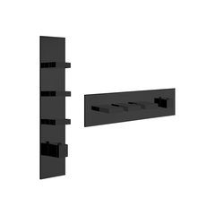 Gessi Rettangolo 43026#299 Встраиваемый термостат, подключение на 3/4”, с 3мя независимыми выходами(внешние части), цвет: черный фото