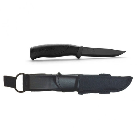 Нож Morakniv Companion Tactical BlackBlade, нержавеющая сталь, черный клинок