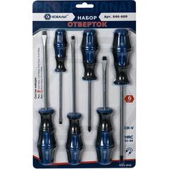 Набор отверток КОБАЛЬТ Ultra Grip CR-V (6 шт.) (646-669)