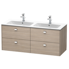 Duravit Brioso BR410601031 Тумба подвесная под раковину 1290x479х553 мм, с 4 выдвижными ящиками, цвет сосна серебристая 31 (для 233613) фото